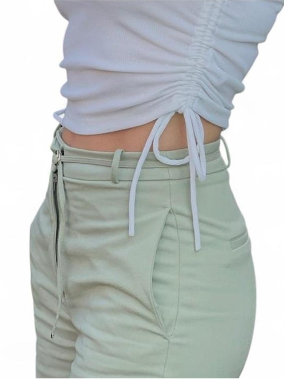 High-Waist Green Women’s Shorts